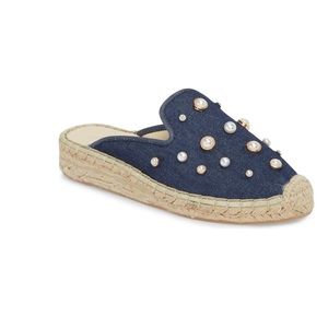 Patricia Green Pearl Slide Mules Size 7